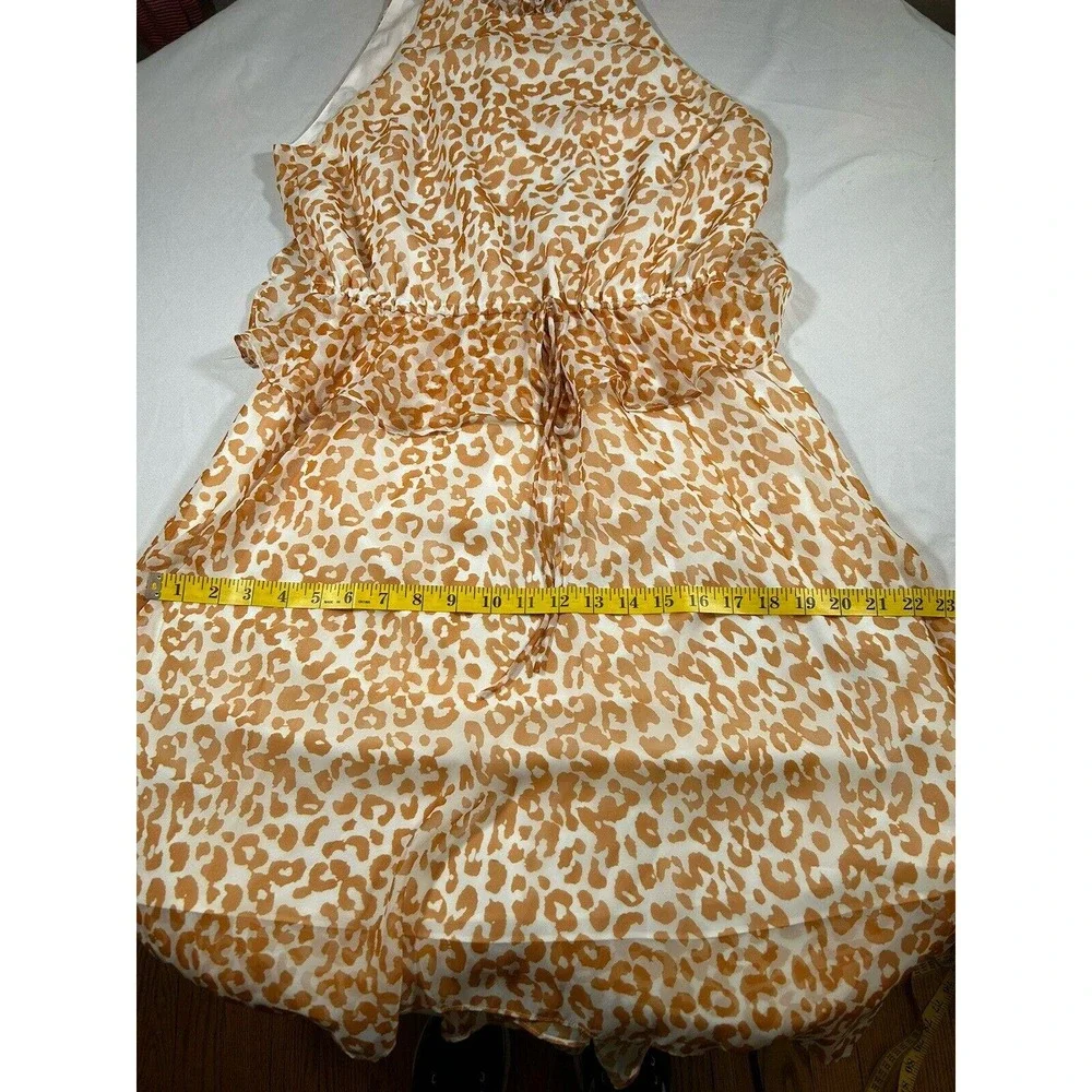 Sam Edelman Women's Animal Print Cheetah Halter Hankerchief Dress Size 6 - Picture 11 of 11